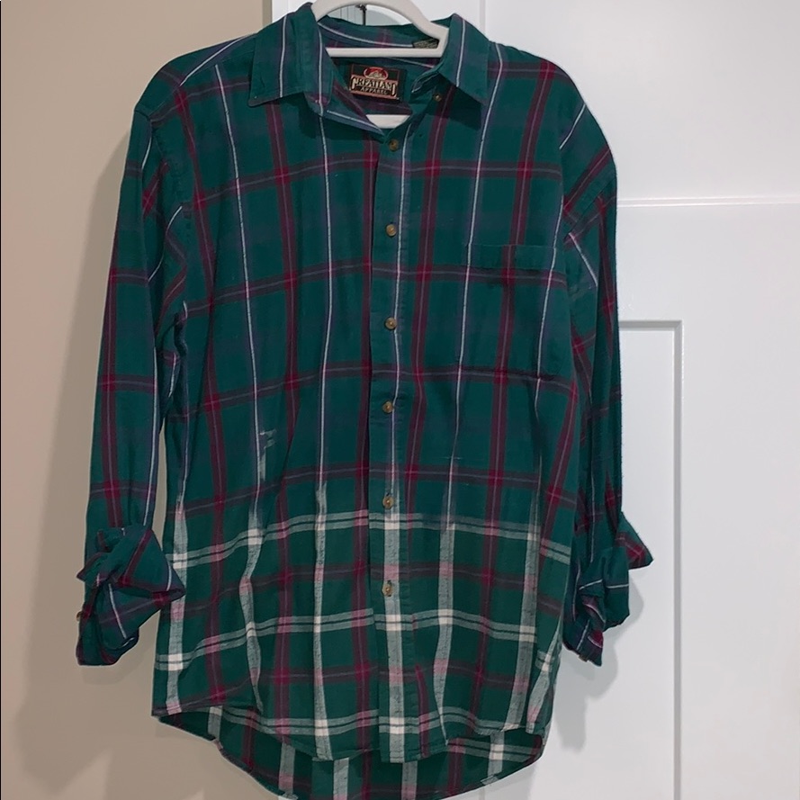 Green Button Down Flannel